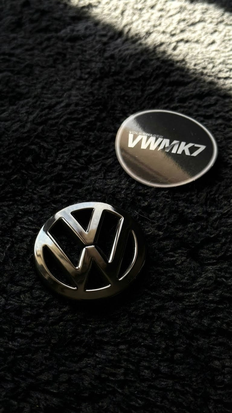 Steering Wheel Black VW Logo Badge for VW GTI | R | R-Line (2013–2020)