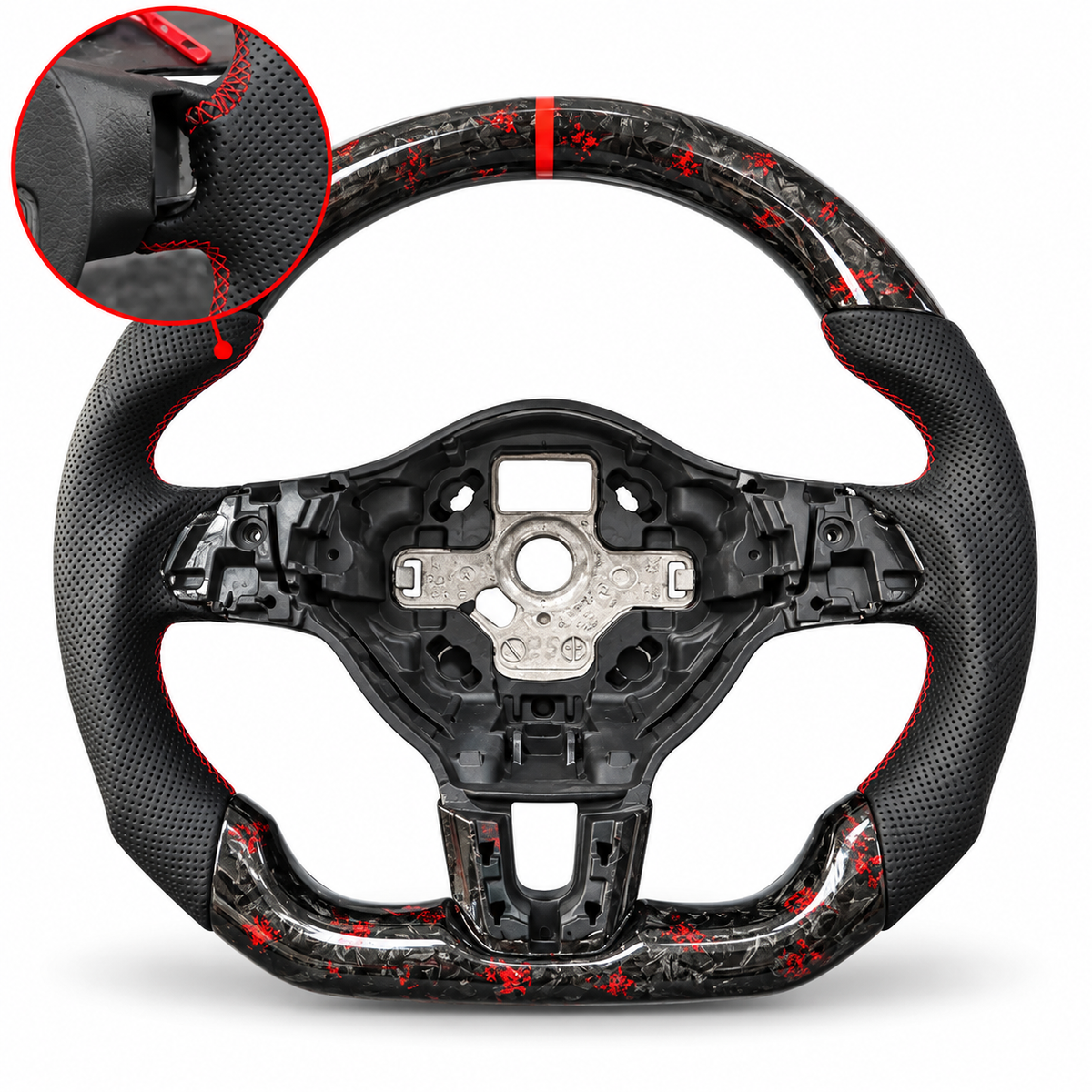 Volante de carbono | VW Golf 6 GTI R, Polo, Scirocco, Passat (2008+)