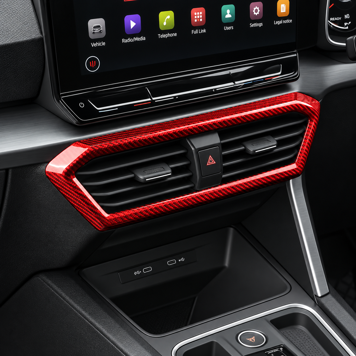 Carbon Fiber Center Vent Trim | Cupra Formentor & Leon