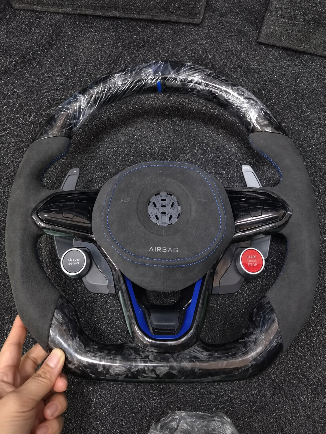 F-Carbon Steering Wheel | VW Golf 8 GTI R, Polo, T-roc, Tiguan (2020+)