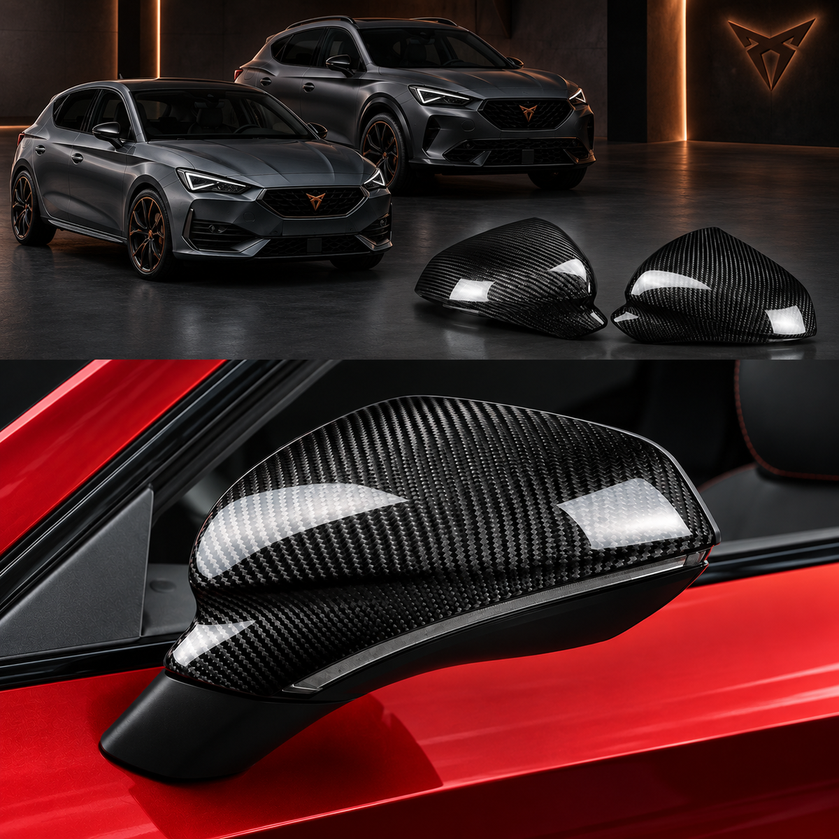 Carbon Fiber Mirror Cover Cap | Seat Leon - Cupra Leon,Formentor 2020+