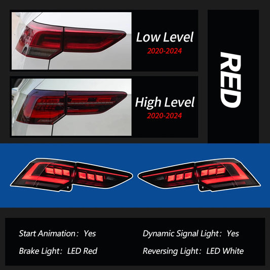LED Tail Lights for VW Golf 8 (2020–2024) – Dynamic Sequential Rear Lamps