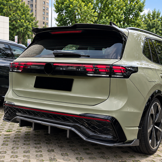 Difusor trasero negro brillante | VW Tiguan MK3 R-Line 2024–2026