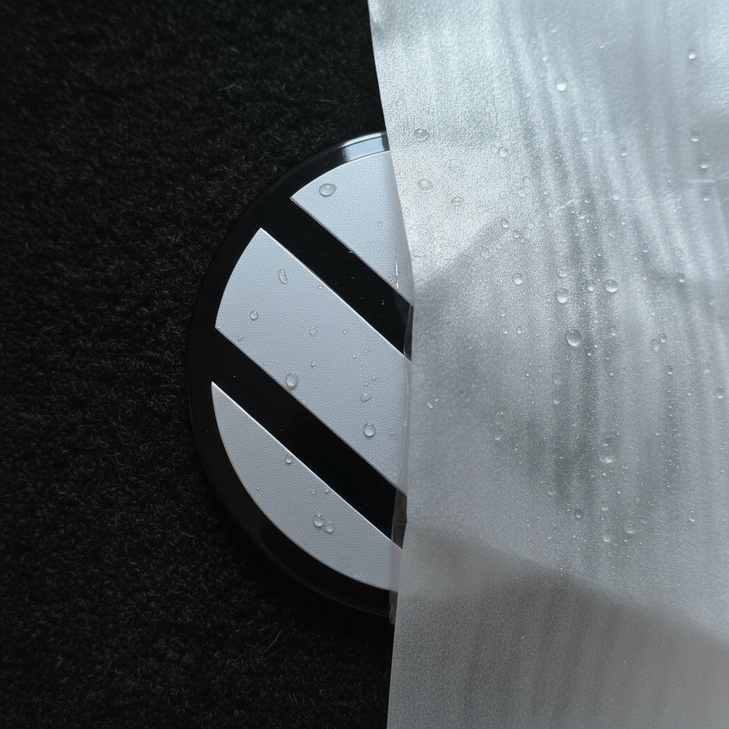 White Front & Rear Badge Set