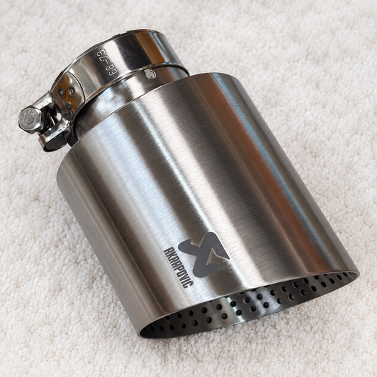 Akrapovic-Stil Auspuffblende | Glänzender Edelstahl