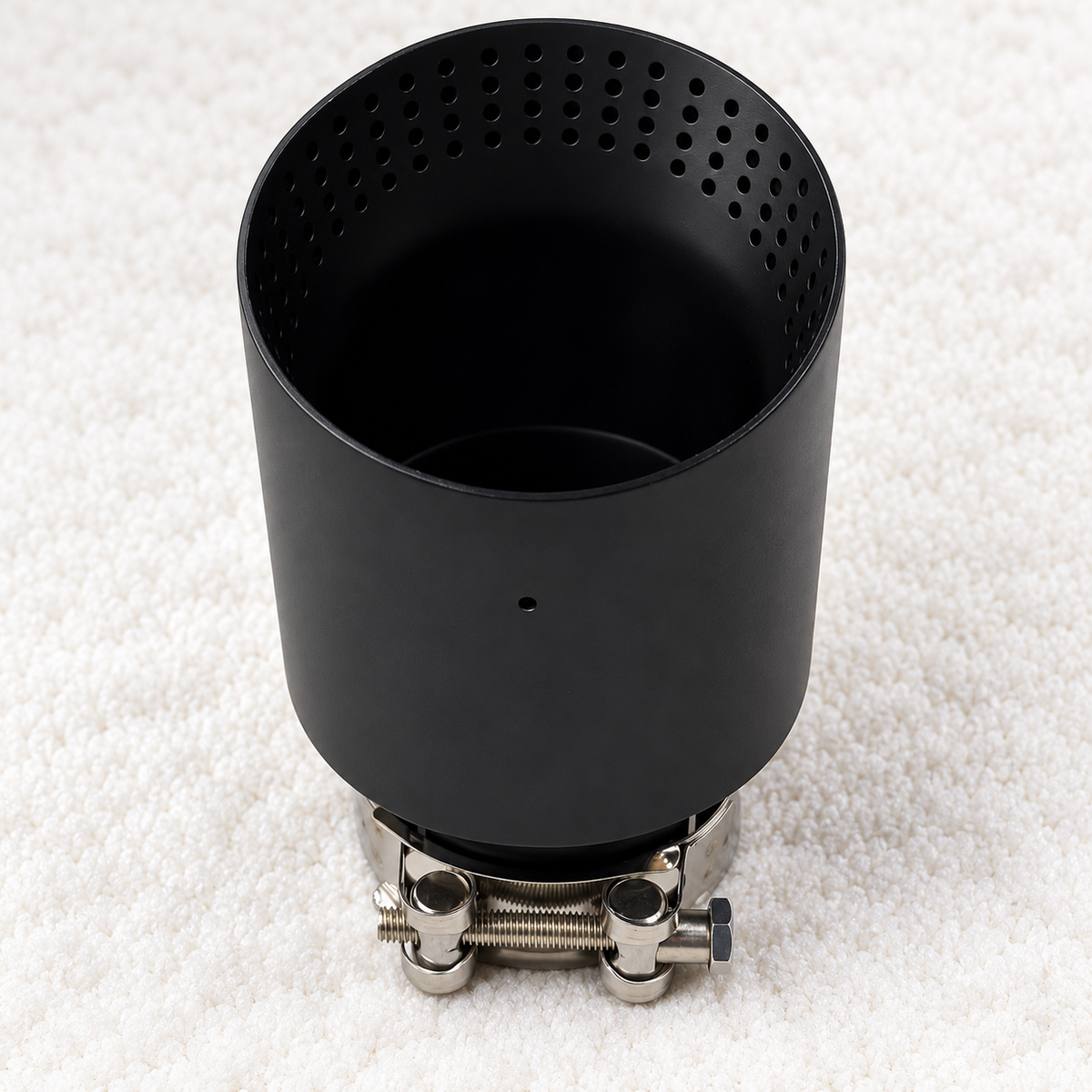 Punta de escape estilo Akrapovic | Acero inoxidable negro mate