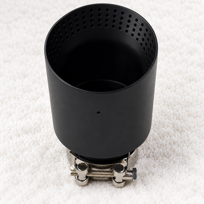Punta de escape estilo Akrapovic | Acero inoxidable negro mate