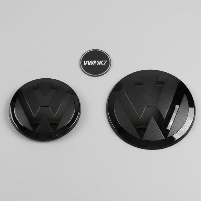 Black Front & Rear Badge Set VW