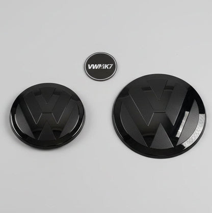 Black Front & Rear Badge Set VW