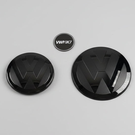 Black Front & Rear Badge Set VW