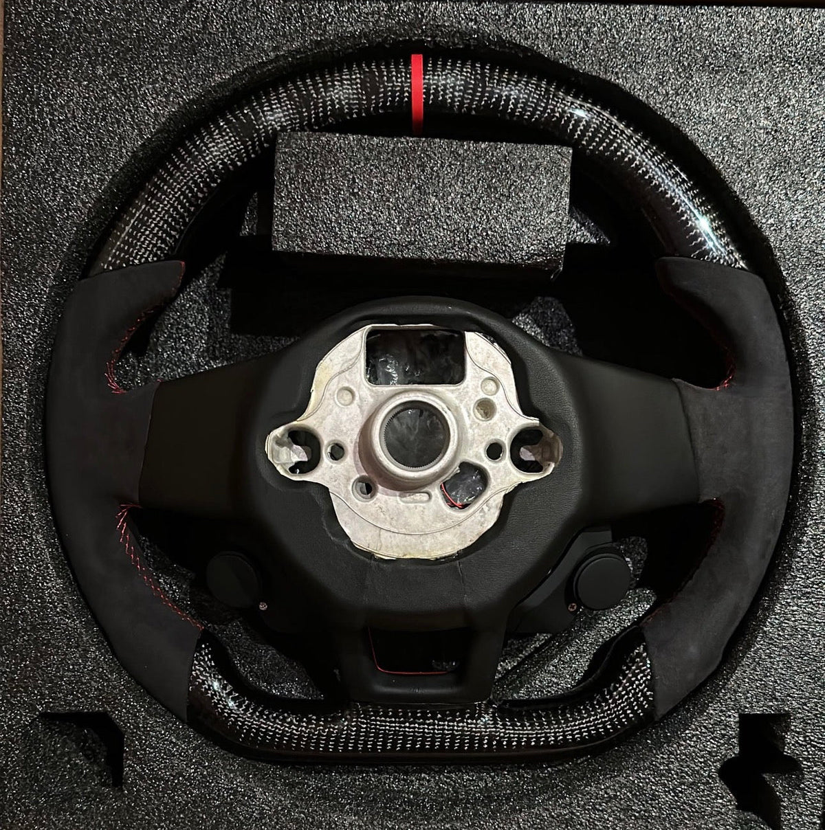 In-Stock Alcantara Carbon LED Steering Wheel | VW Golf 7 GTI R, Polo,Jetta (2013+)