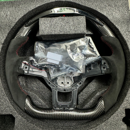 In-Stock Alcantara Carbon LED Steering Wheel | VW Golf 7 GTI R, Polo,Jetta (2013+)