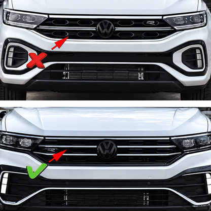 Kühlergrill-Zierleisten-Set in Glanzschwarz | VW T-Roc 2018–2022