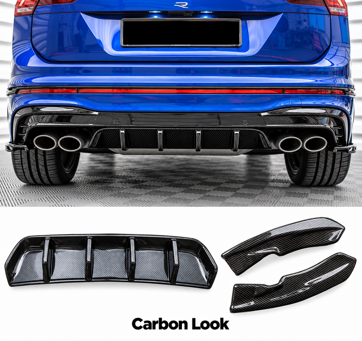 Difusor trasero y divisores laterales | VW Tiguan MK2 Facelift 2020–2023