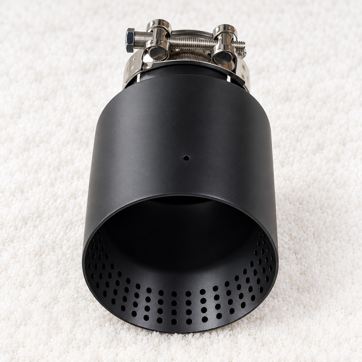 Punta de escape estilo Akrapovic | Acero inoxidable negro mate