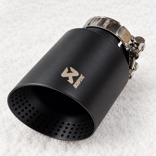 Akrapovic-Style Auspuffblende | Mattschwarzer Edelstahl