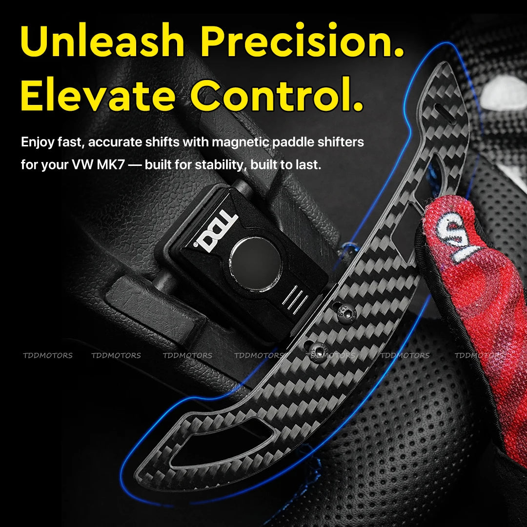 Magnetic Carbon Fiber Paddle Shifters For VW GTI | R | R-Line (2013–2020)