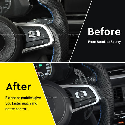 Magnetic Carbon Fiber Paddle Shifters For VW GTI | R | R-Line (2013–2020)