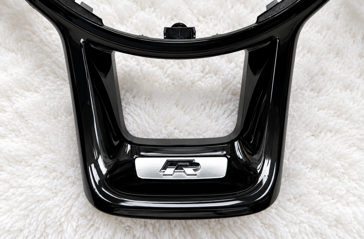 Embellecedor del volante en negro brillante para VW | Golf 7 y 7.5 Gti R, Polo Gti, Tiguan R-line