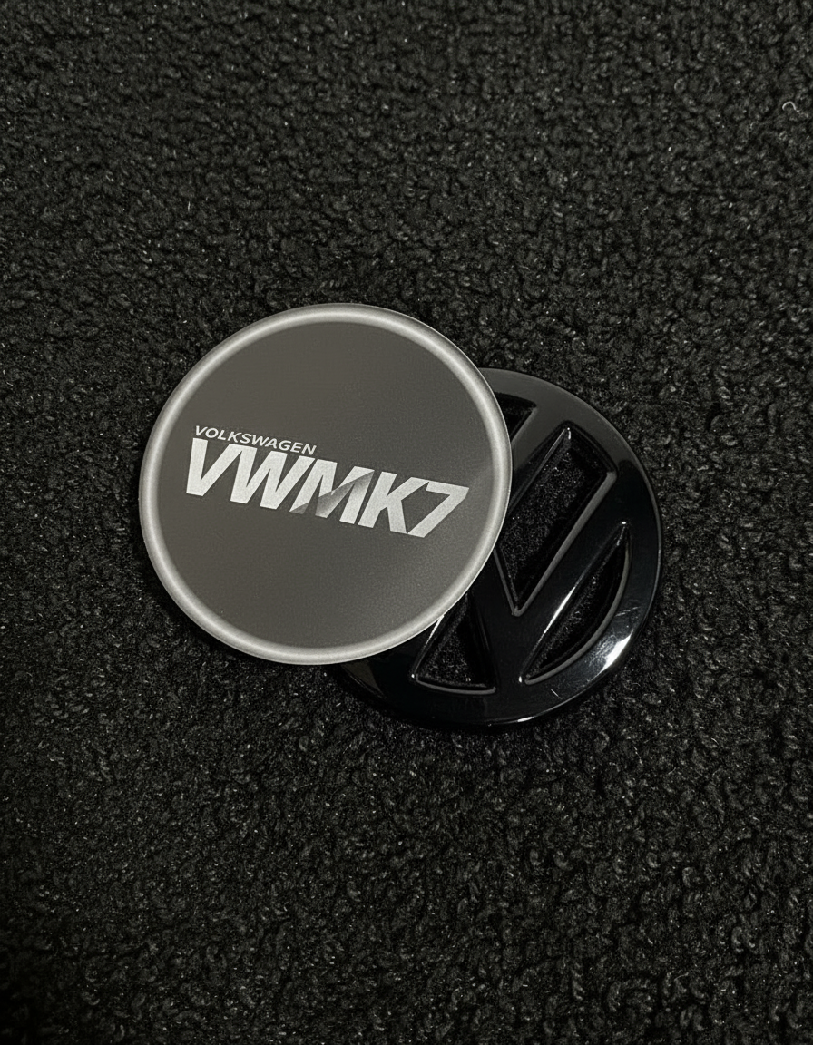 Steering Wheel Black VW Logo Badge for VW GTI | R | R-Line (2013–2020)