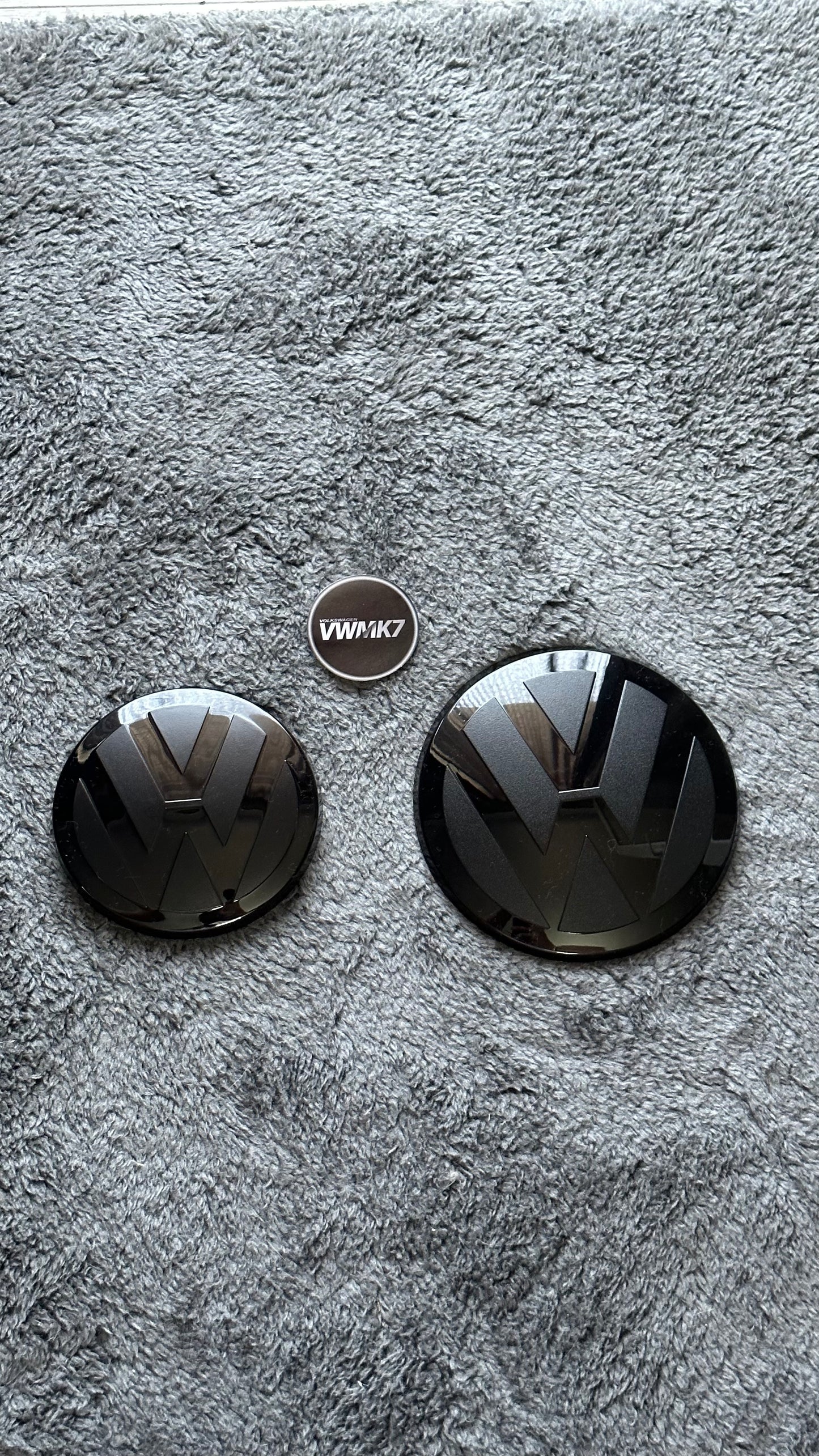 Black Front & Rear Emblem Set VW