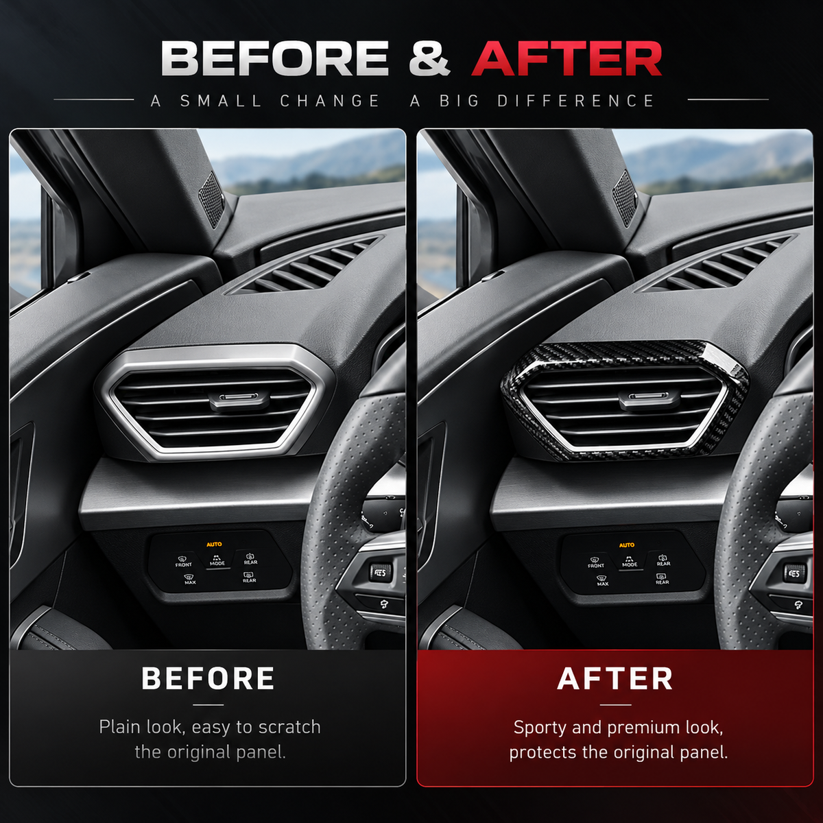 Carbon Fiber Air Outlet Trim | Cupra Formentor & Leon