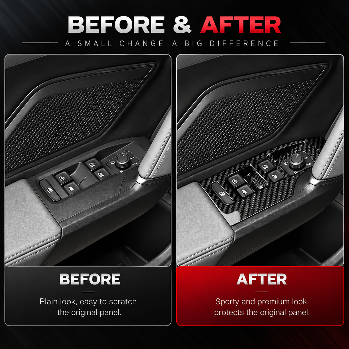 Carbon Fiber Car Window Switch Panel | Cupra Formentor & Leon