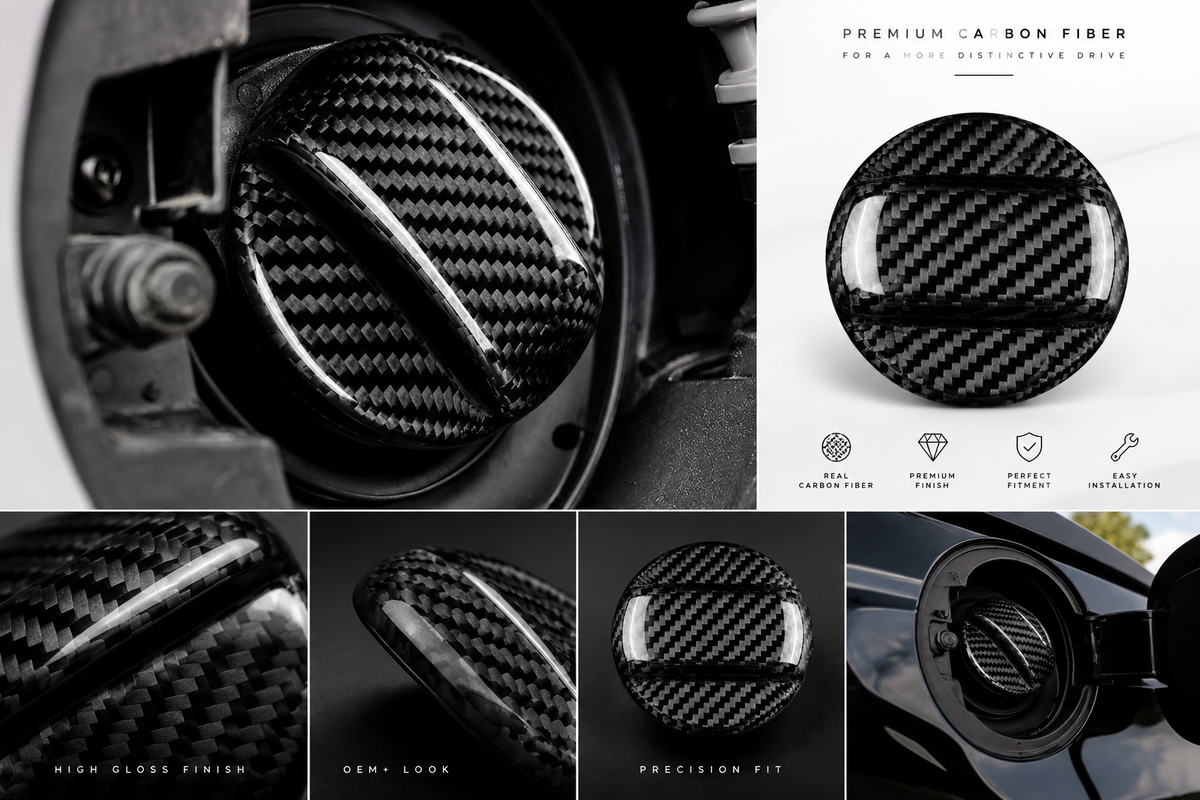 Carbon Fiber Fuel Tank Cap Trim | VW Golf 7, Golf 8, Beetle, Scirocco