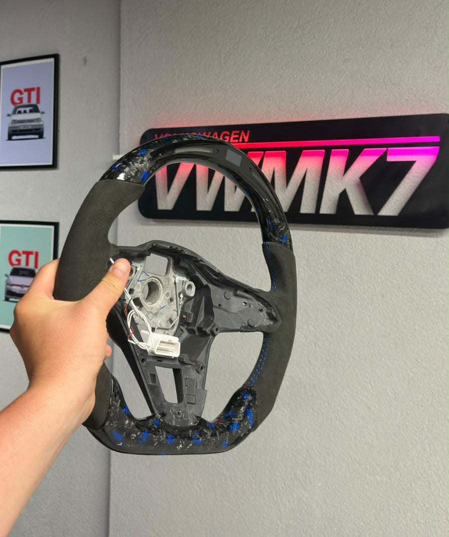 In-Stock F-Carbon Steering Wheel | VW Golf 8 GTI R, Polo, T-roc, Tiguan (2020+)
