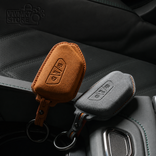 Premium Suede Key Case for VW Golf 8, Touareg, ID.3, ID.4 & More