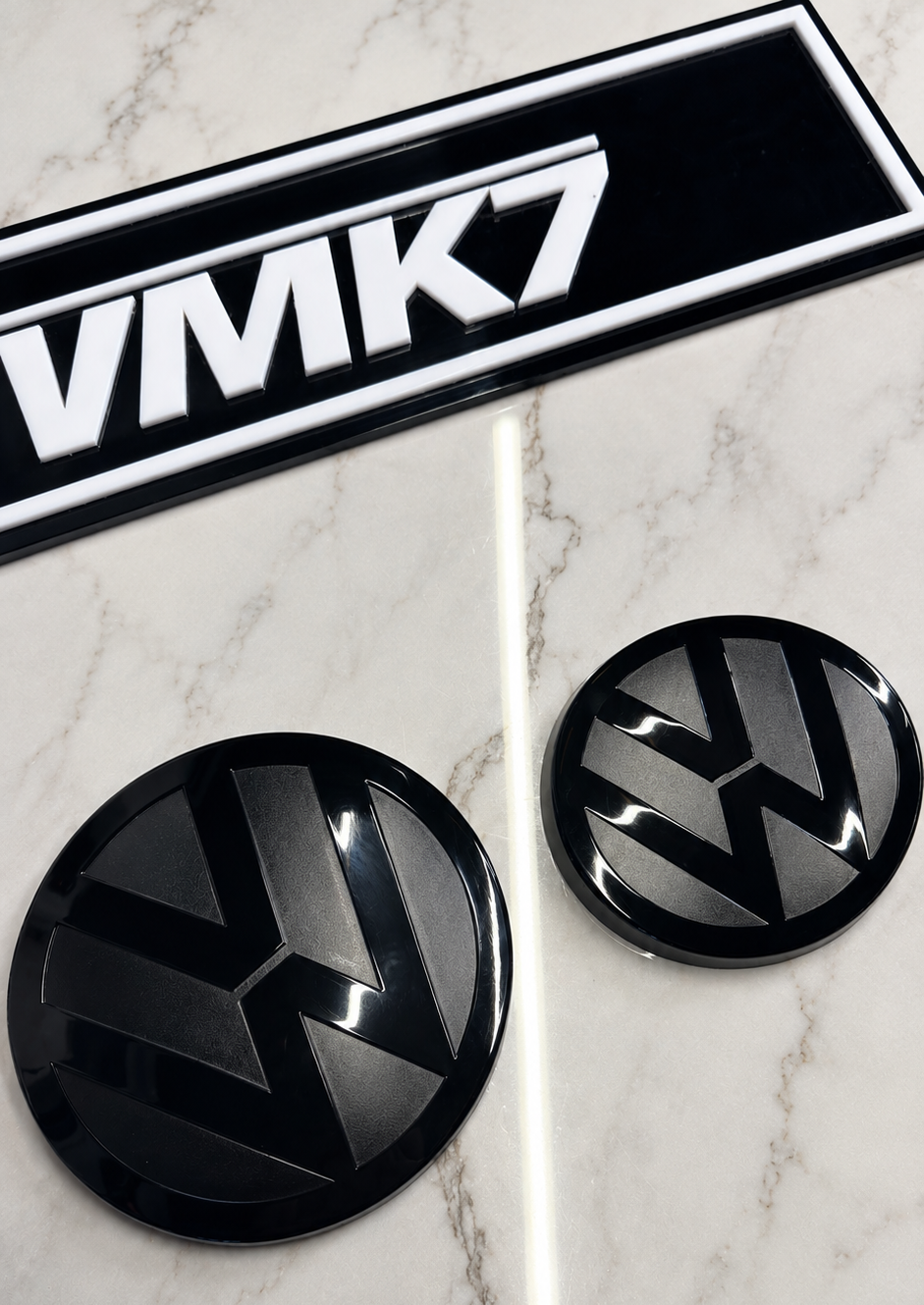 Black Front & Rear Emblem Set VW | Golf,Polo,T-roc,Tiguan