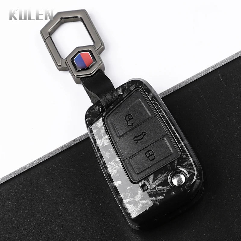 Carbon Fiber Key Case for VW Golf 7, Tiguan, MK2 & SEAT