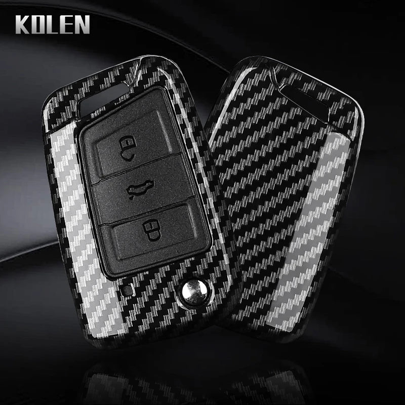 Carbon Fiber Key Case for VW Golf 7, Tiguan, MK2 & SEAT