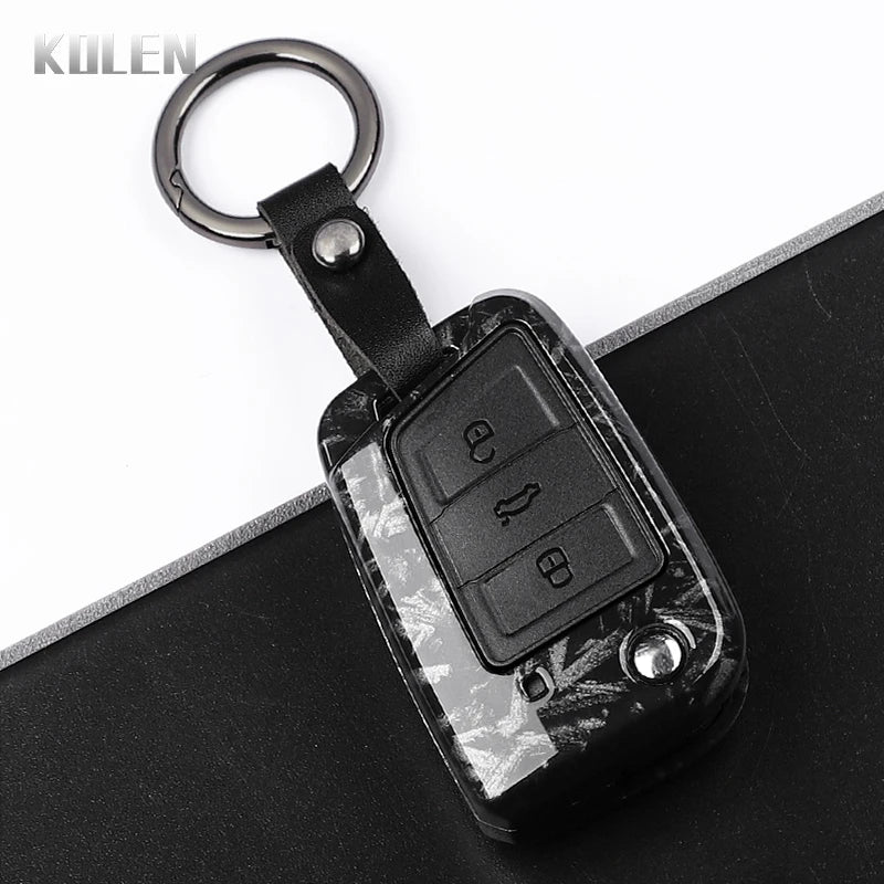 Carbon Fiber Key Case for VW Golf 7, Tiguan, MK2 & SEAT