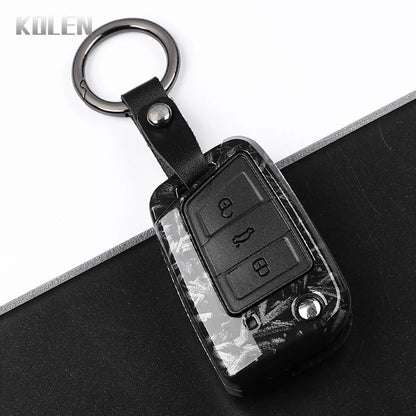 Carbon Fiber Key Case for VW Golf 7, Tiguan, MK2 & SEAT