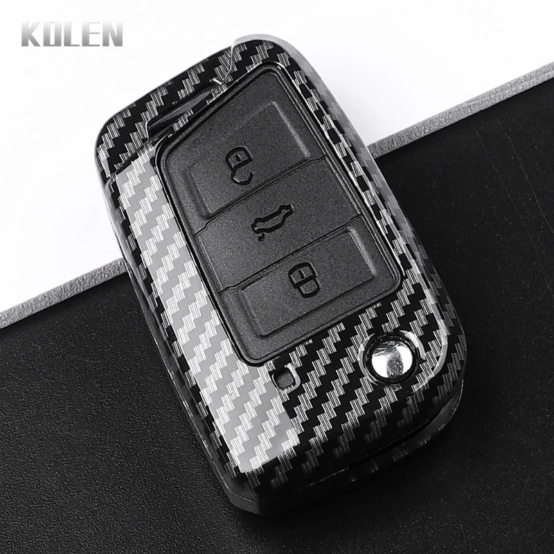 Carbon Fiber Key Case for VW Golf 7, Tiguan, MK2 & SEAT