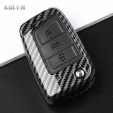 Funda de fibra de carbono para llave de VW Golf 7, Tiguan, MK2 y SEAT