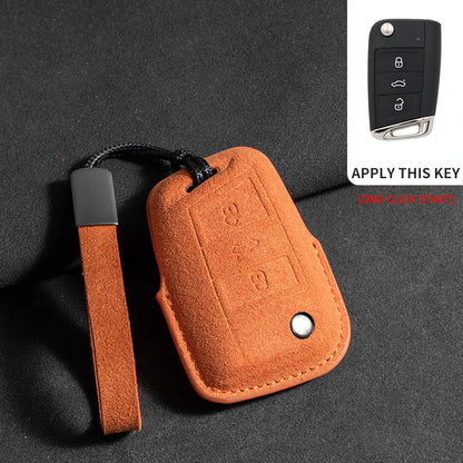 Premium Suede Key Case & Key Holder for VW Golf 7, Golf 8, Tiguan & More