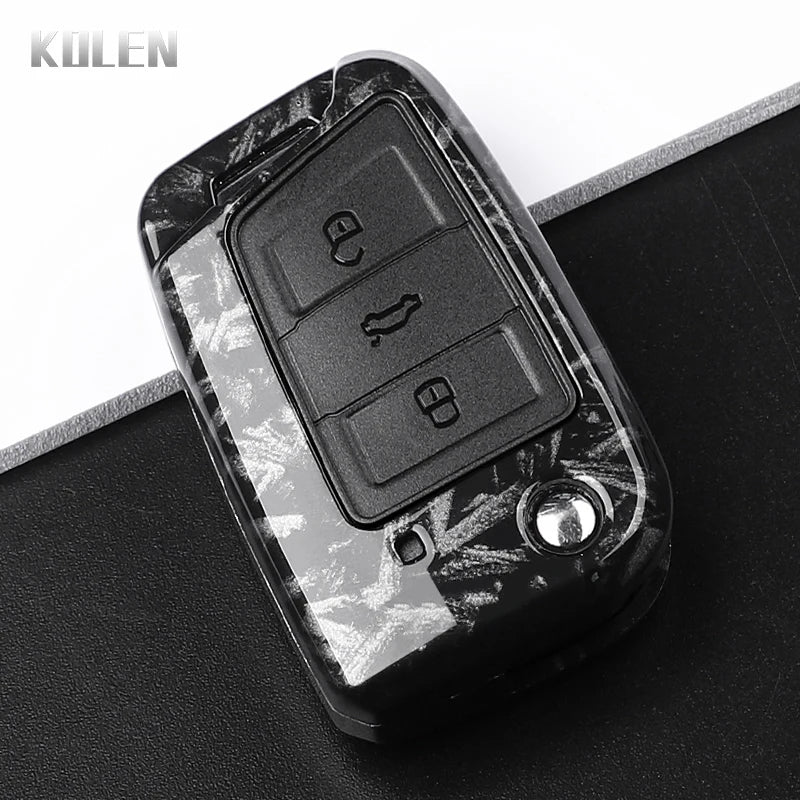 Carbon Fiber Key Case for VW Golf 7, Tiguan, MK2 & SEAT
