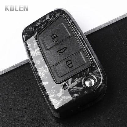 Carbon Fiber Key Case for VW Golf 7, Tiguan, MK2 & SEAT