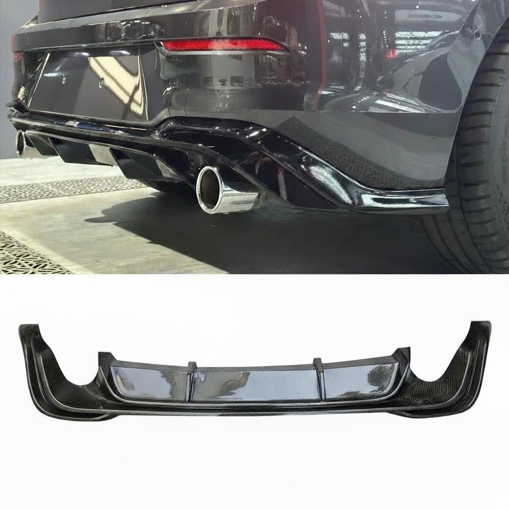 Real Carbon Fiber Rear Diffuser for VW Golf 8 GTI (2020–2024)