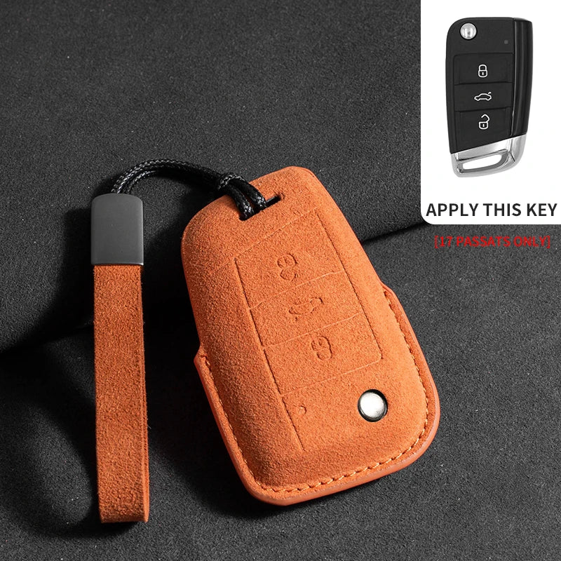 Premium Suede Key Case & Key Holder for VW Golf 7, Golf 8, Tiguan & More