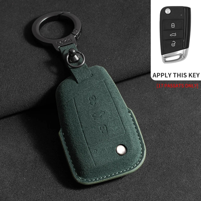 Premium Suede Key Case & Key Holder for VW Golf 7, Golf 8, Tiguan & More