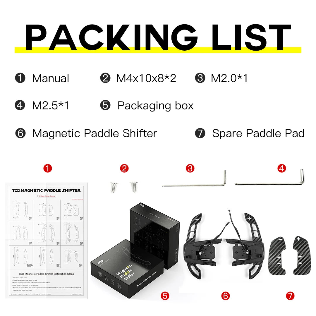 Magnetic Carbon Fiber Paddle Shifters For VW GTI | R | R-Line (2013–2020)