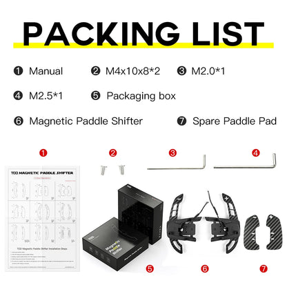 Magnetic Carbon Fiber Paddle Shifters For VW GTI | R | R-Line (2013–2020)