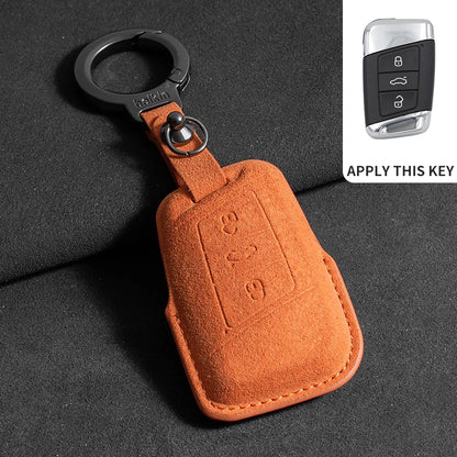 Premium Suede Key Case & Key Holder for VW Golf 7, Golf 8, Tiguan & More