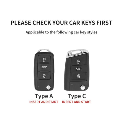 Premium Leather Car Key Case for VW Golf 7, Golf 7.5, Tiguan & Passat