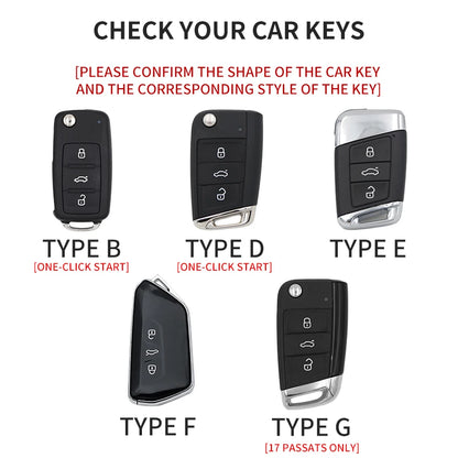 Premium Suede Key Case & Key Holder for VW Golf 7, Golf 8, Tiguan & More
