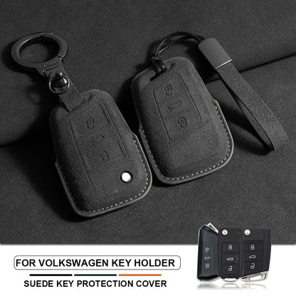 Premium Suede Key Case & Key Holder for VW Golf 7, Golf 8, Tiguan & More