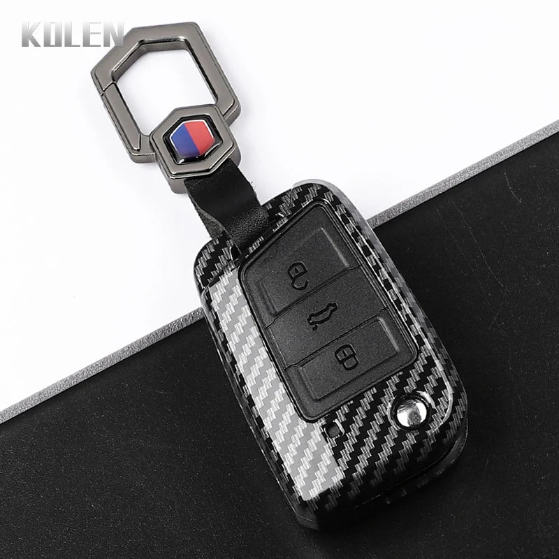 Carbon Fiber Key Case for VW Golf 7, Tiguan, MK2 & SEAT